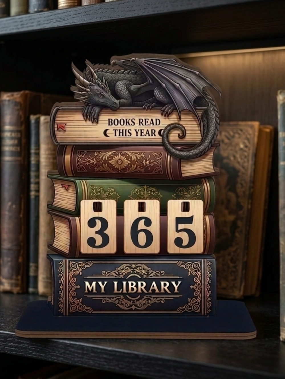 NEW Dragon Library Book Counter